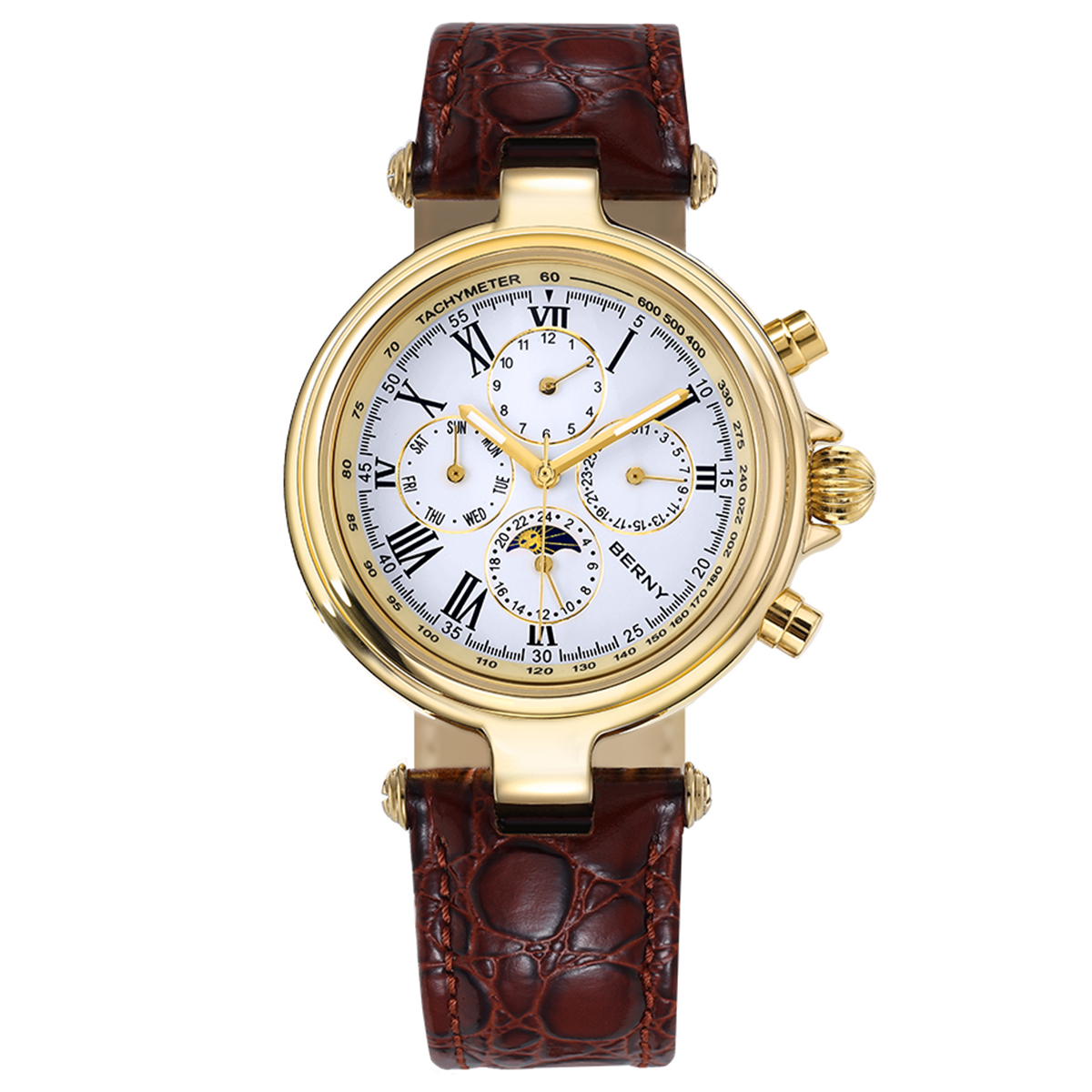 Seiko Watch Prospex - BERNY 레트로 오토매틱 남성용 시계 Sun&Moon