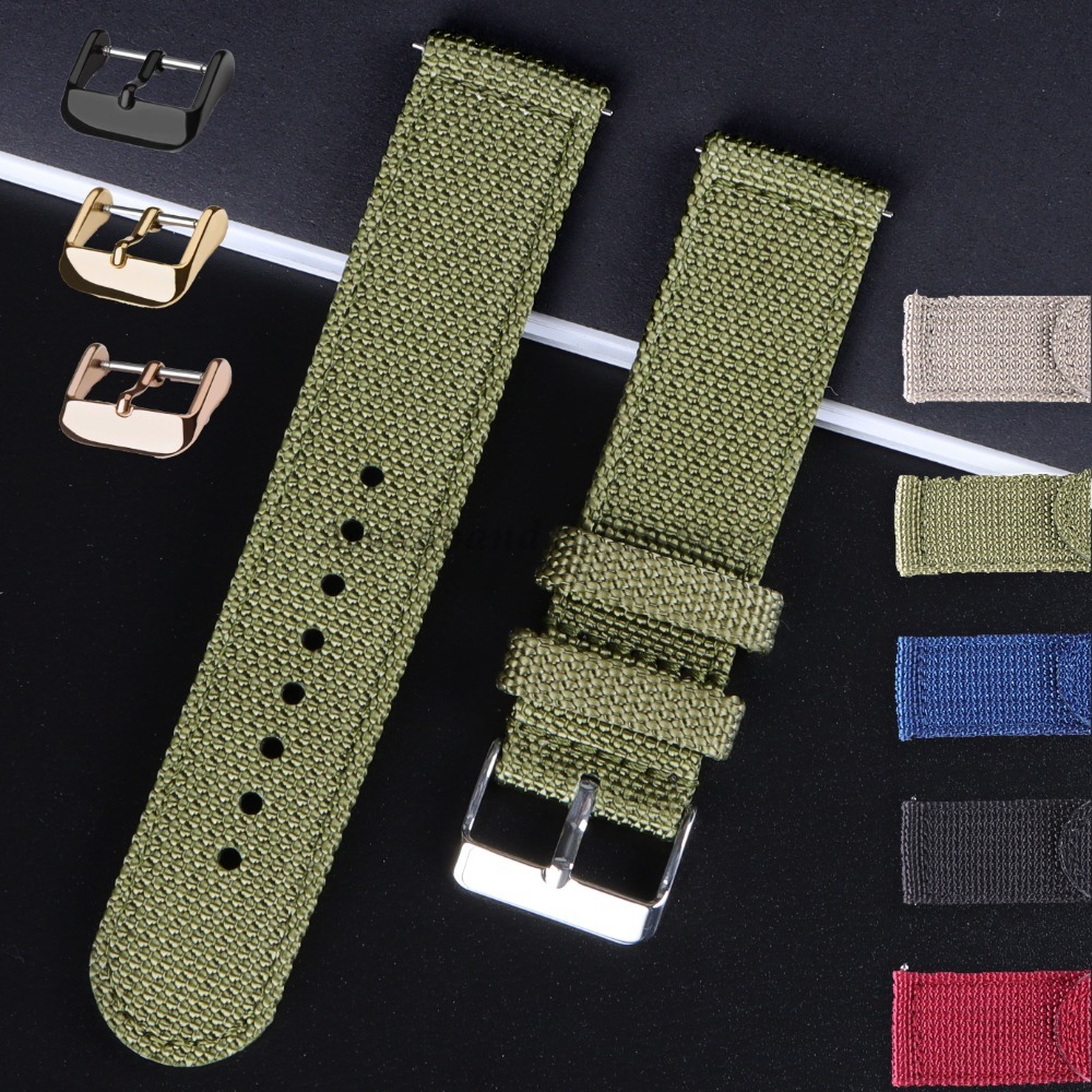 Nato Strap Nylon - 나일론 캔버스 스트랩 퀵릴리즈 시계 밴드,