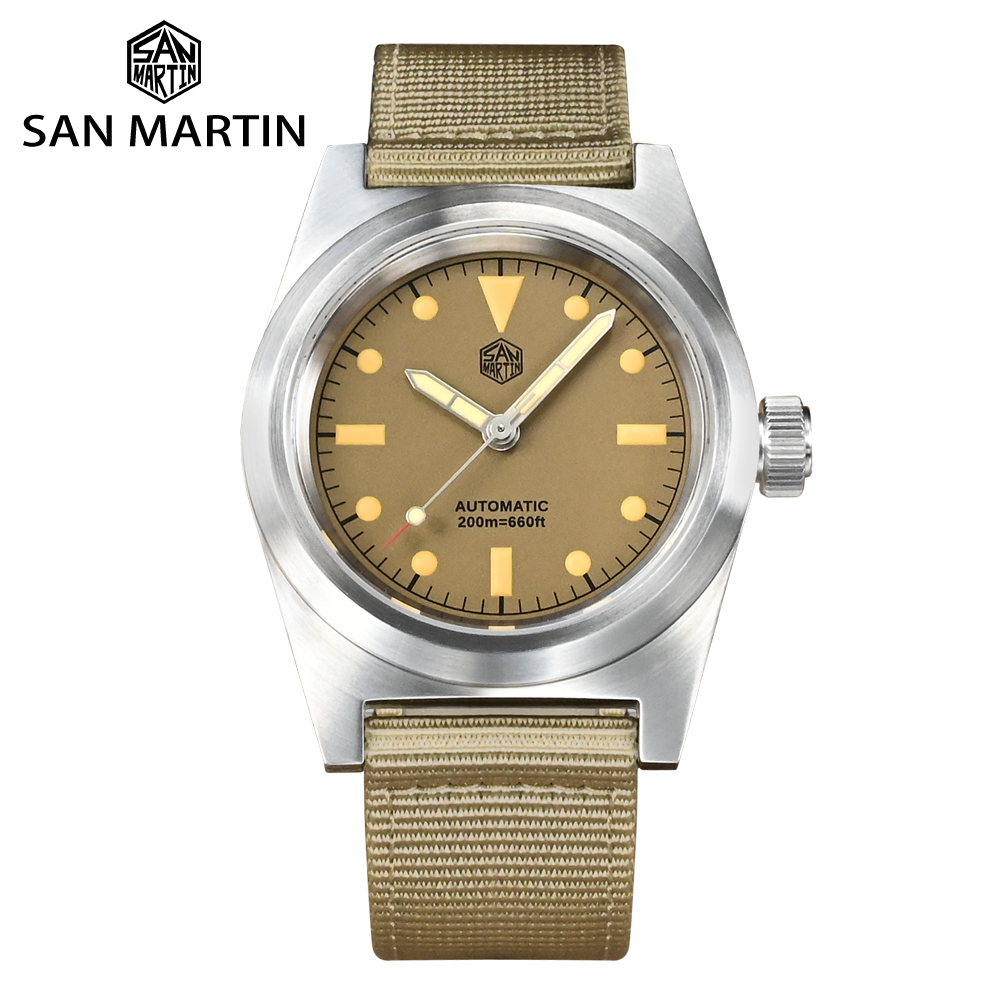 Tropic Strap Vintage - San Martin 남성용 자동 기계식 시계,